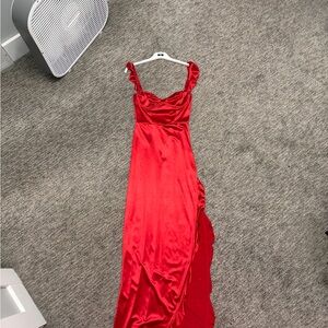 Lucy in the Sky Vibrant Red Maxi Dress